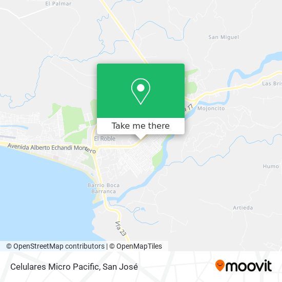 Celulares Micro Pacific map
