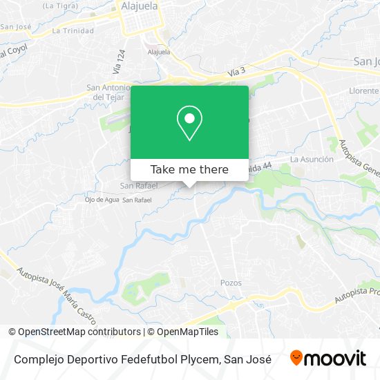 Mapa de Complejo Deportivo Fedefutbol Plycem