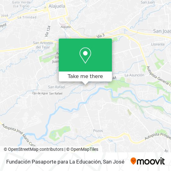 Mapa de Fundación Pasaporte para La Educación