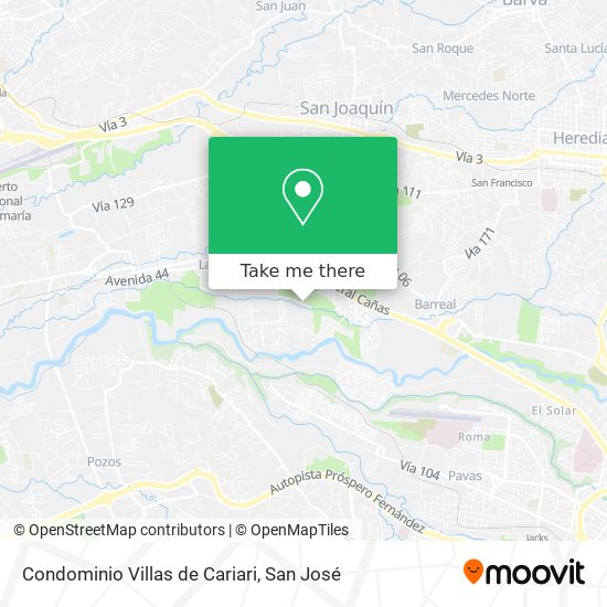 Mapa de Condominio Villas de Cariari