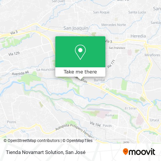 Mapa de Tienda Novamart Solution