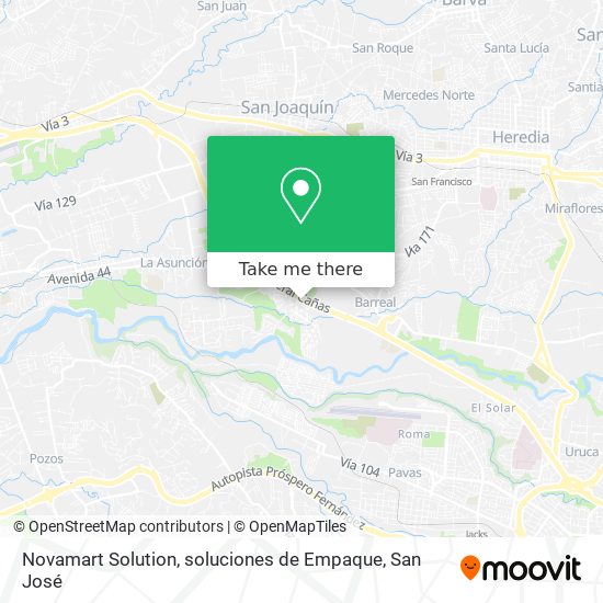 Novamart Solution, soluciones de Empaque map