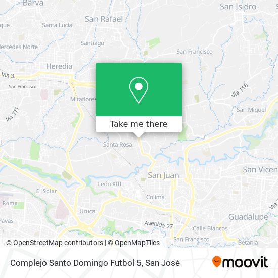 Complejo Santo Domingo Futbol 5 map