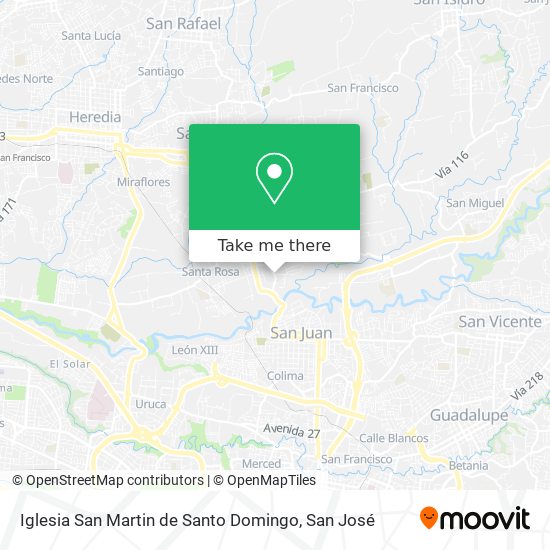 Mapa de Iglesia San Martin de Santo Domingo