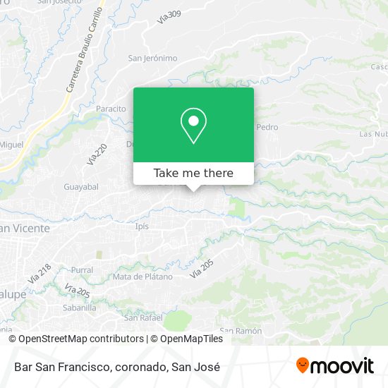Mapa de Bar San Francisco, coronado