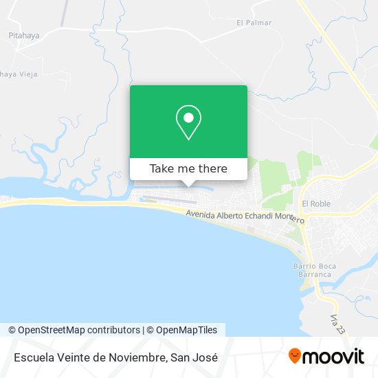 Mapa de Escuela Veinte de Noviembre