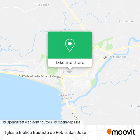 Iglesia Biblica Bautista de Roble map