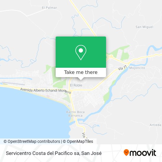 Mapa de Servicentro Costa del Pacifico sa