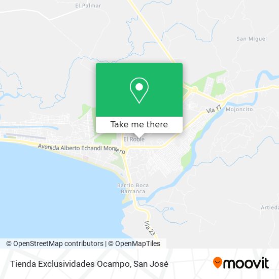 Tienda Exclusividades Ocampo map