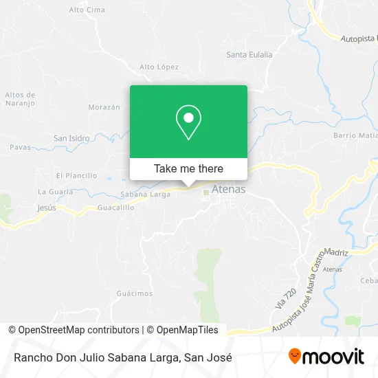 Rancho Don Julio Sabana Larga map