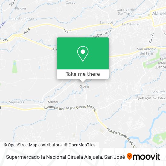 Mapa de Supermercado la Nacional Ciruela Alajuela