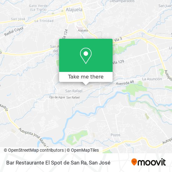 Bar Restaurante El Spot de San Ra map