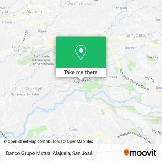 Banco Grupo Mutual Alajuela map