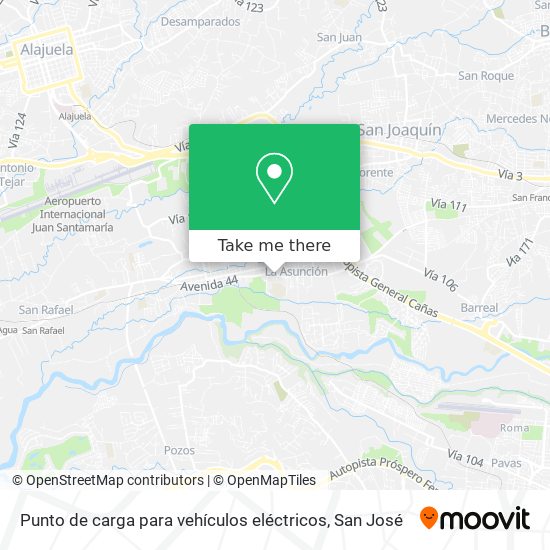 Punto de carga para vehículos eléctricos map