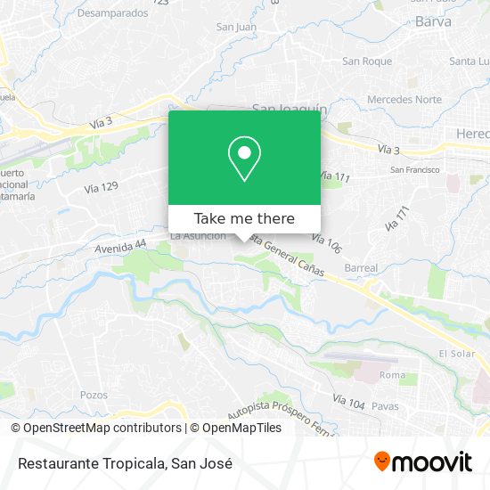 Restaurante Tropicala map