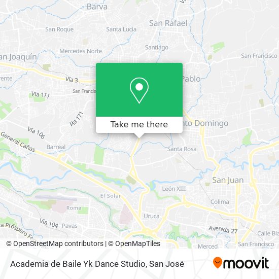 Mapa de Academia de Baile Yk Dance Studio
