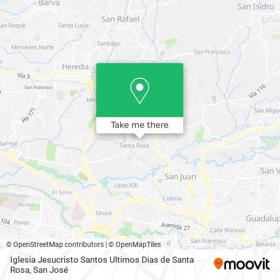 Iglesia Jesucristo Santos Ultimos Dias de Santa Rosa map