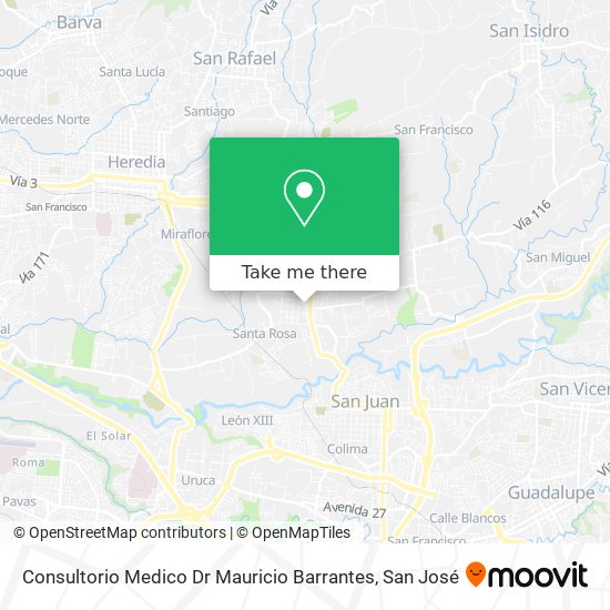 Consultorio Medico Dr Mauricio Barrantes map