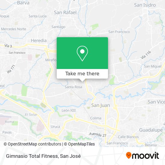 Gimnasio Total Fitness map