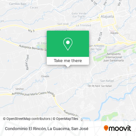 Condominio El Rincón, La Guacima map