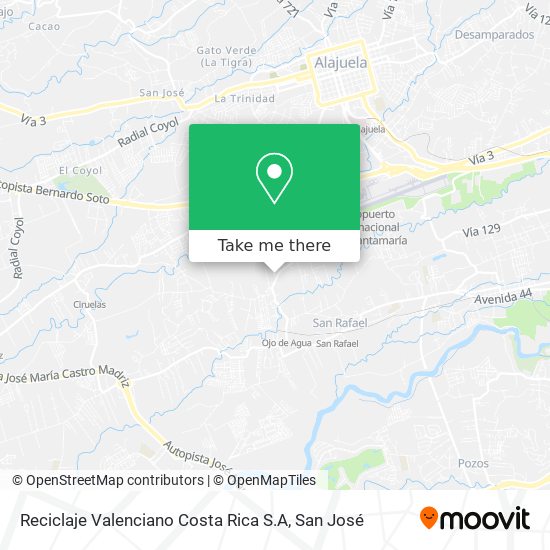 Reciclaje Valenciano Costa Rica S.A map