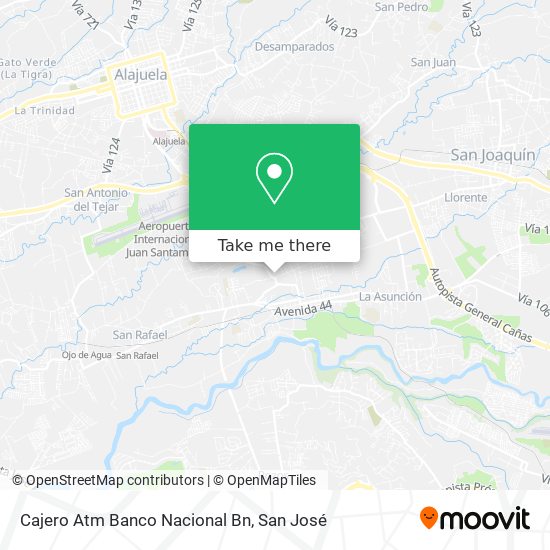 Cajero Atm Banco Nacional Bn map