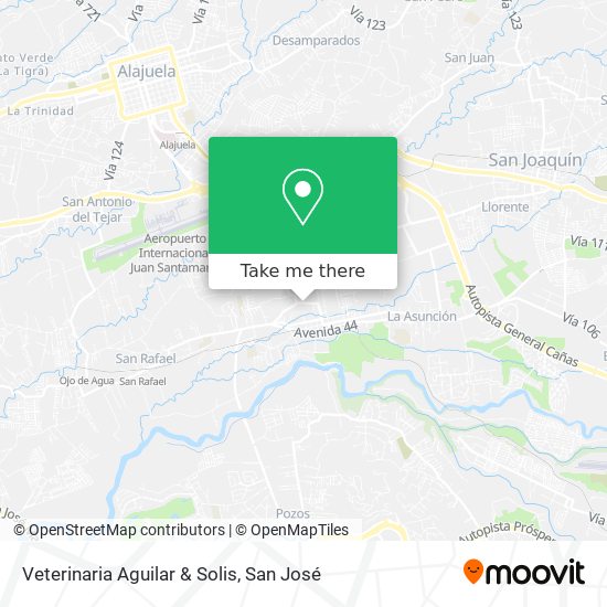 Mapa de Veterinaria Aguilar & Solis