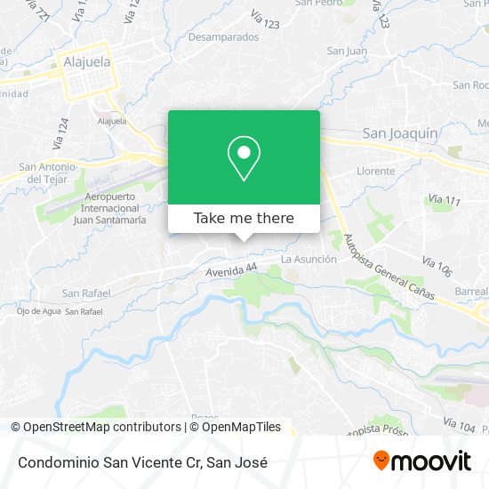 Condominio San Vicente Cr map