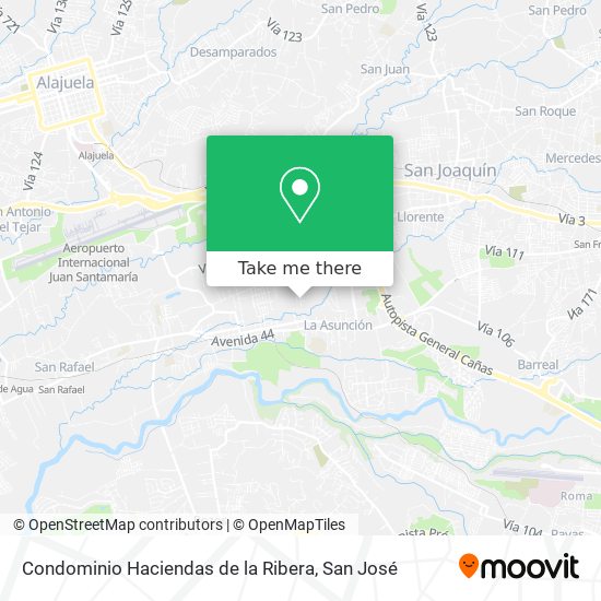 Condominio Haciendas de la Ribera map