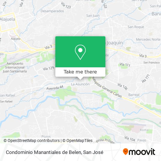 Mapa de Condominio Manantiales de Belen