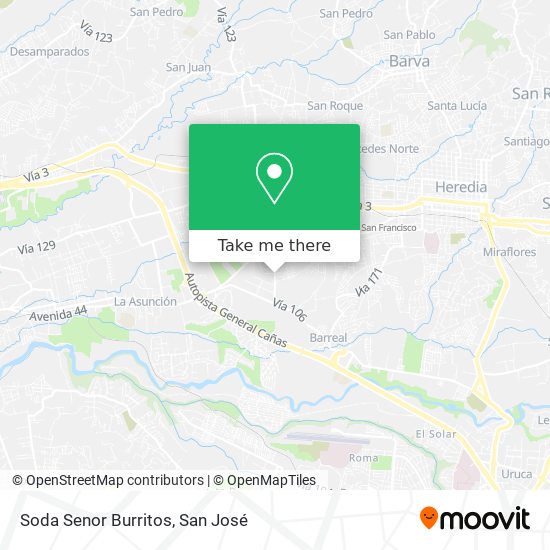 Soda Senor Burritos map