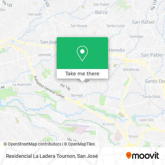 Residencial La Ladera Tournon map