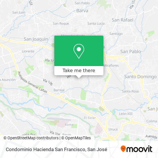 Condominio Hacienda San Francisco map