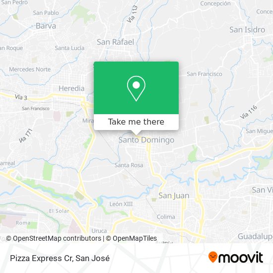 Pizza Express Cr map