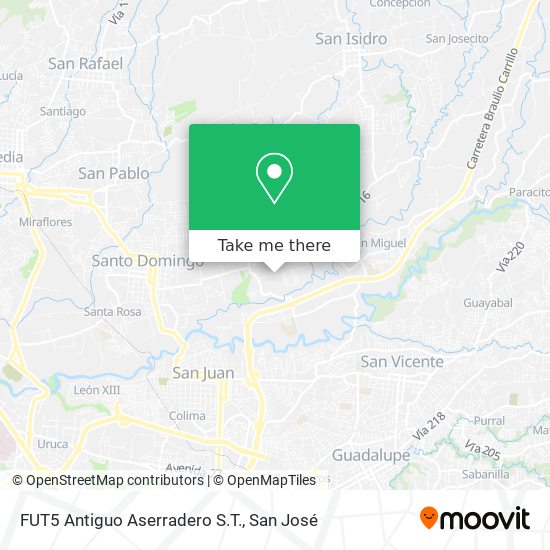 Mapa de FUT5 Antiguo Aserradero S.T.