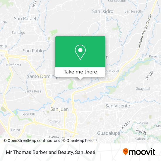 Mr Thomas Barber and Beauty map