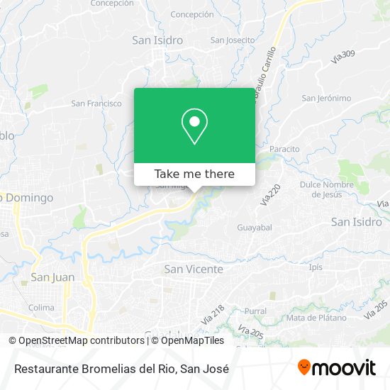 Restaurante Bromelias del Rio map
