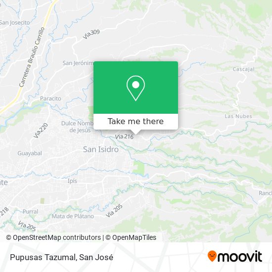 Pupusas Tazumal map
