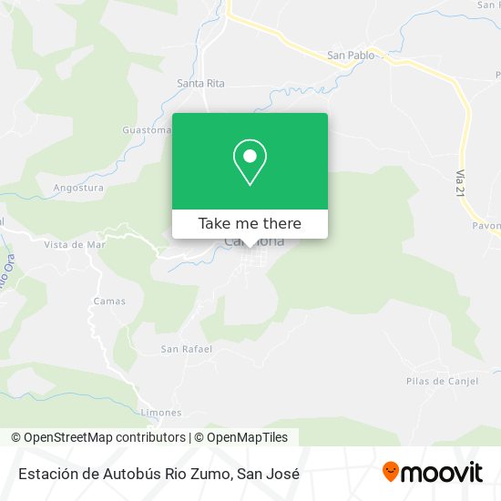 Mapa de Estación de Autobús Rio Zumo