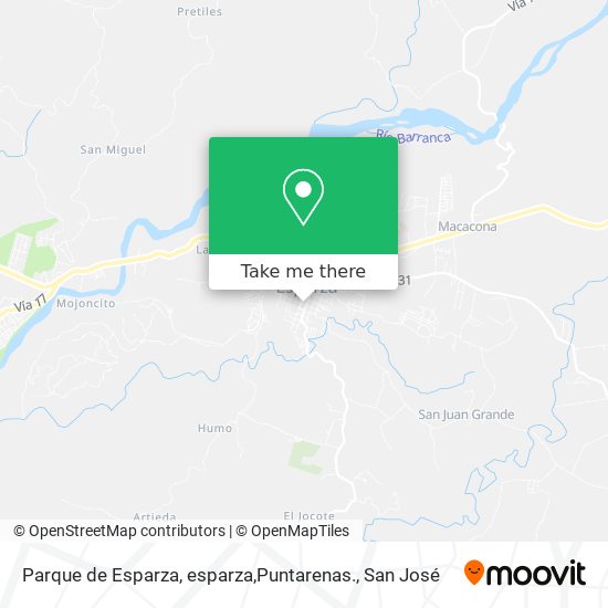 Parque de Esparza, esparza,Puntarenas. map