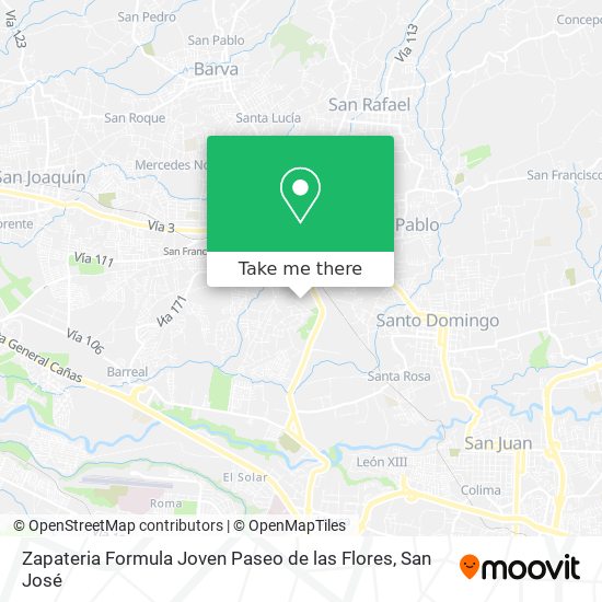 Zapateria Formula Joven Paseo de las Flores map