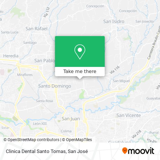 Mapa de Clinica Dental Santo Tomas