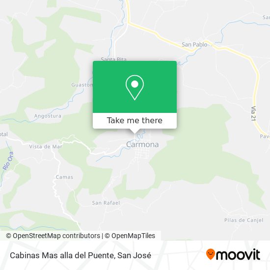 Cabinas Mas alla del Puente map