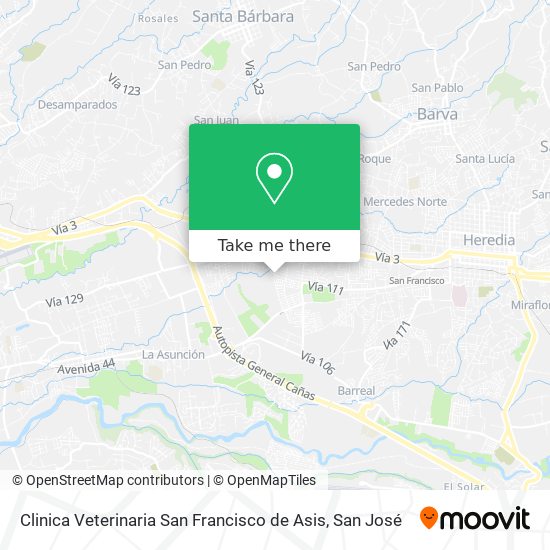 Clinica Veterinaria San Francisco de Asis map