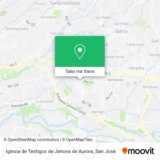 Iglesia de Testigos de Jehova de Aurora map