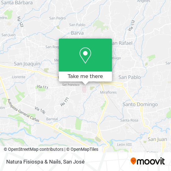 Mapa de Natura Fisiospa & Nails