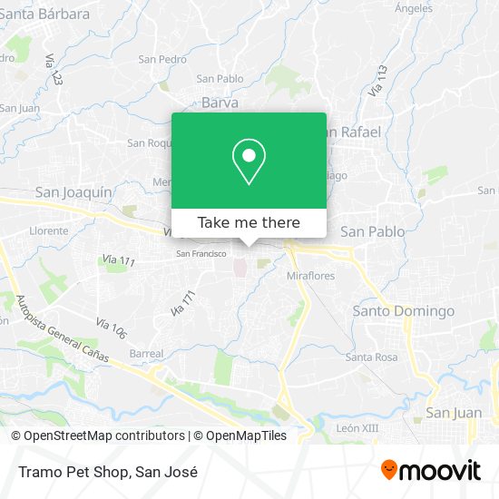 Mapa de Tramo Pet Shop