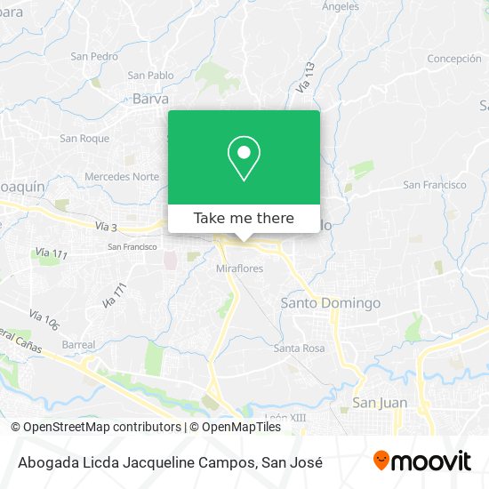 Mapa de Abogada Licda Jacqueline Campos