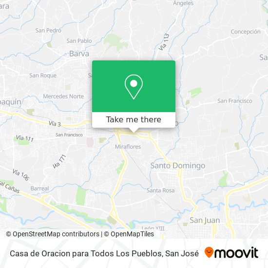 Casa de Oracion para Todos Los Pueblos map