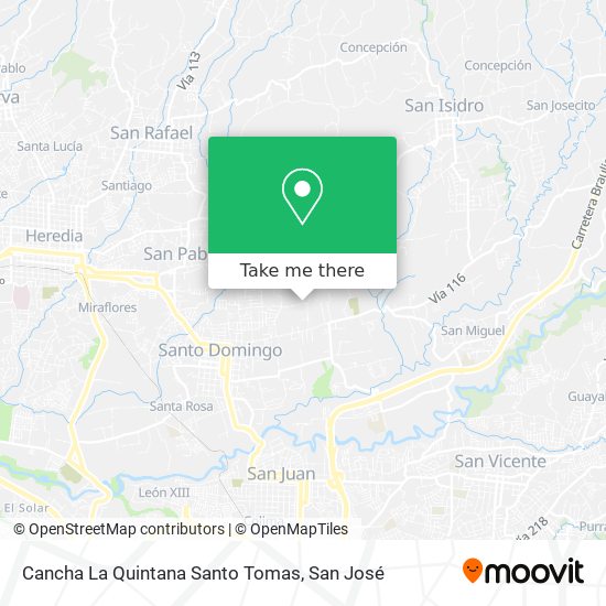 Cancha La Quintana Santo Tomas map